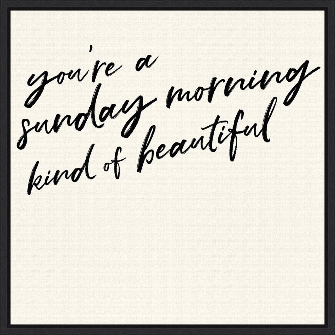 Beauty I by Anna Hambly 16-in. W x 16-in. H. Canvas Wall Art Print Framed in Black